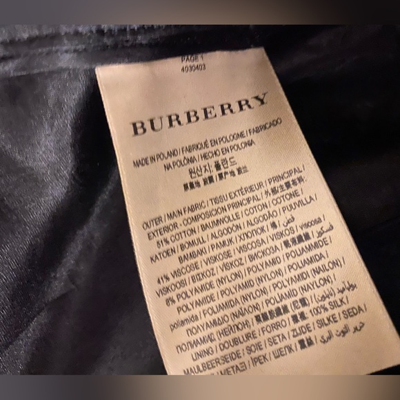Burberry London floral lace black trench coat - Picture 3 of 11